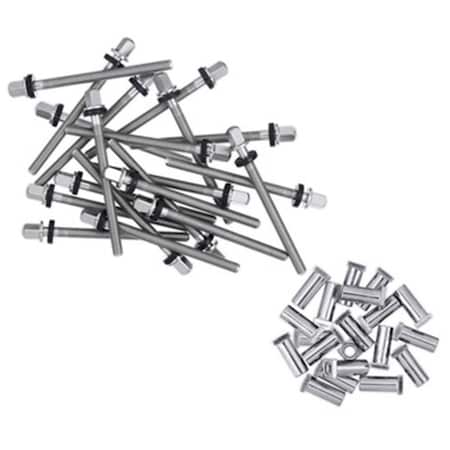 Drum Works Furniture Tp50 Rods for 6 Snares with Rec, Stainless Steel, 20PK DWSMTP50S6